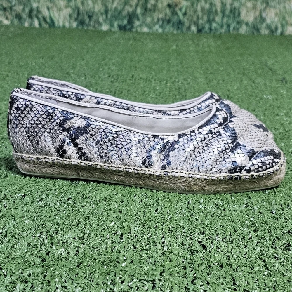 FRANCO SARTO | KIYA SNAKESKIN FAUX LEATHER QUILTED ESPADRILLES
